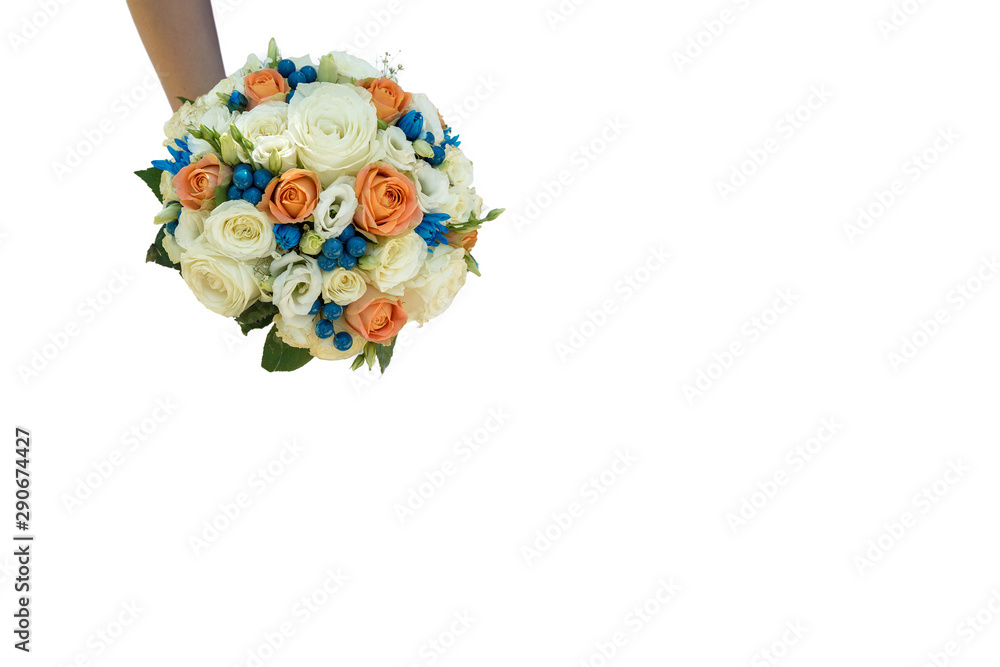 Bridal bouquet of flowers. Insulation