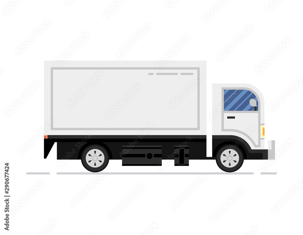 Small delivery van. Vector illustration Small delivery van. Vector illustration
