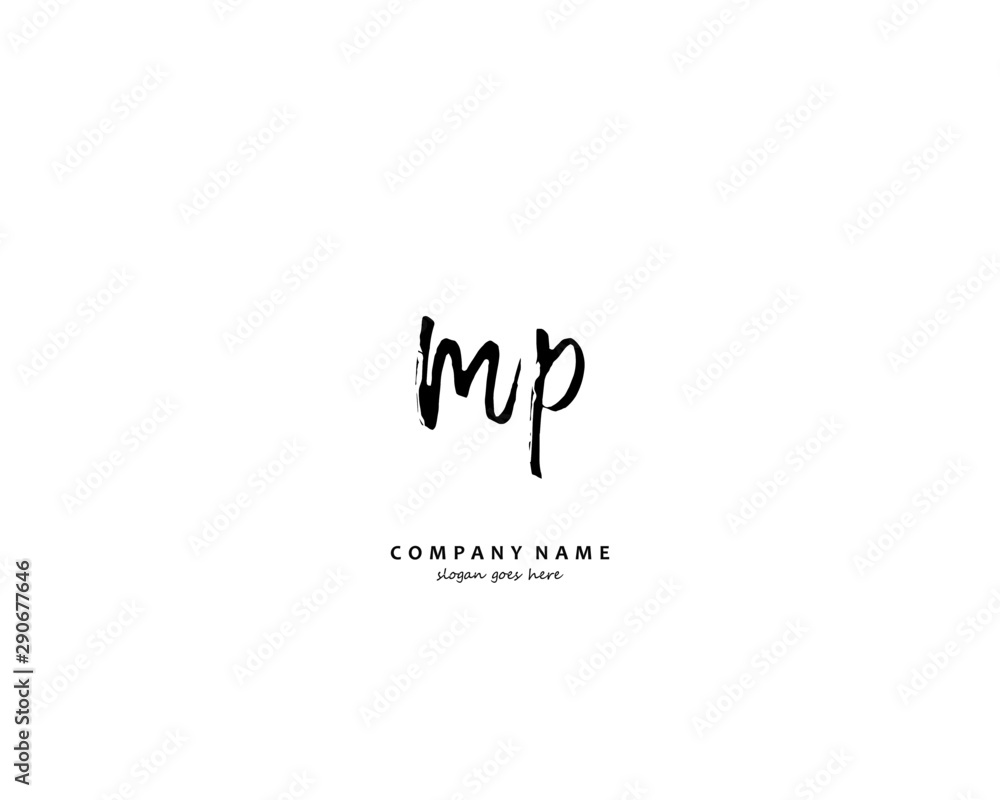 MP Initial letter logo template vector MP Initial letter logo template vector