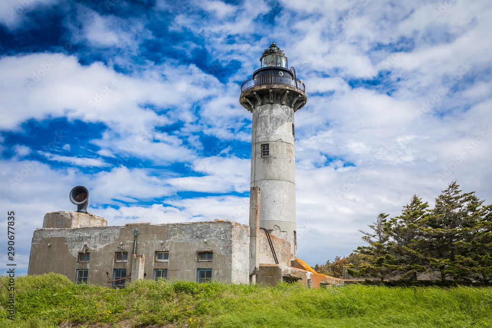 Old abandoned lighthouse, Sakhalin island, Russia