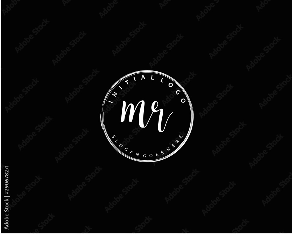 MR Initial letter logo template vector MR Initial letter logo template vector