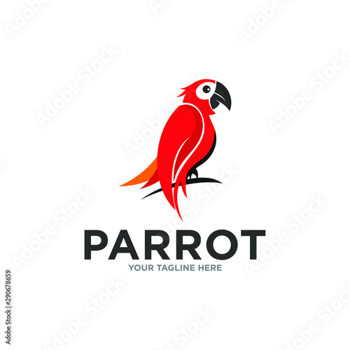 Parrot Logo Design Vector