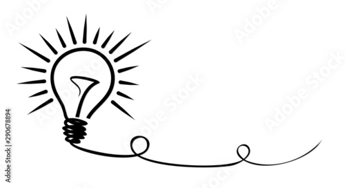 The stylized symbol of electric lamp.