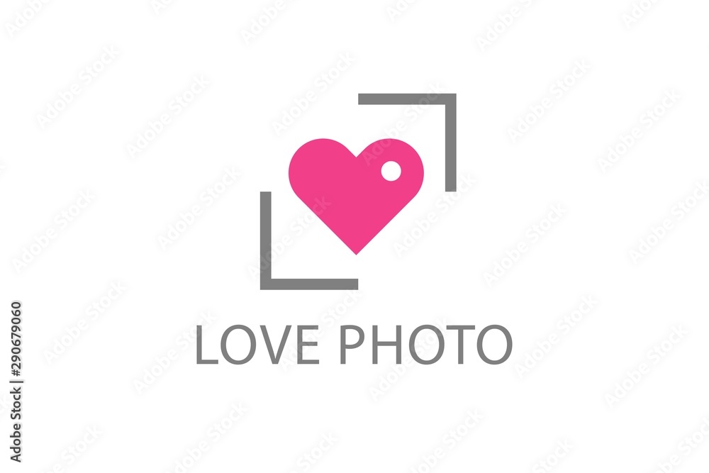 Love Photography Logo Icon Vector Design Template