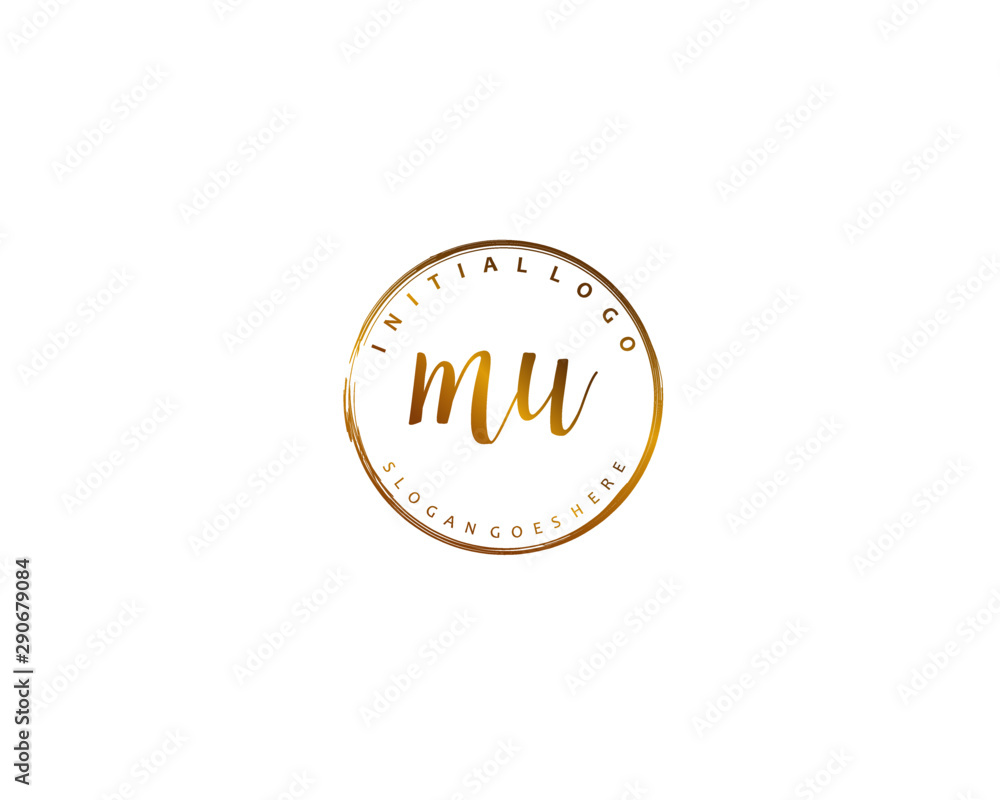 MU Initial letter logo template vector MU Initial letter logo template vector