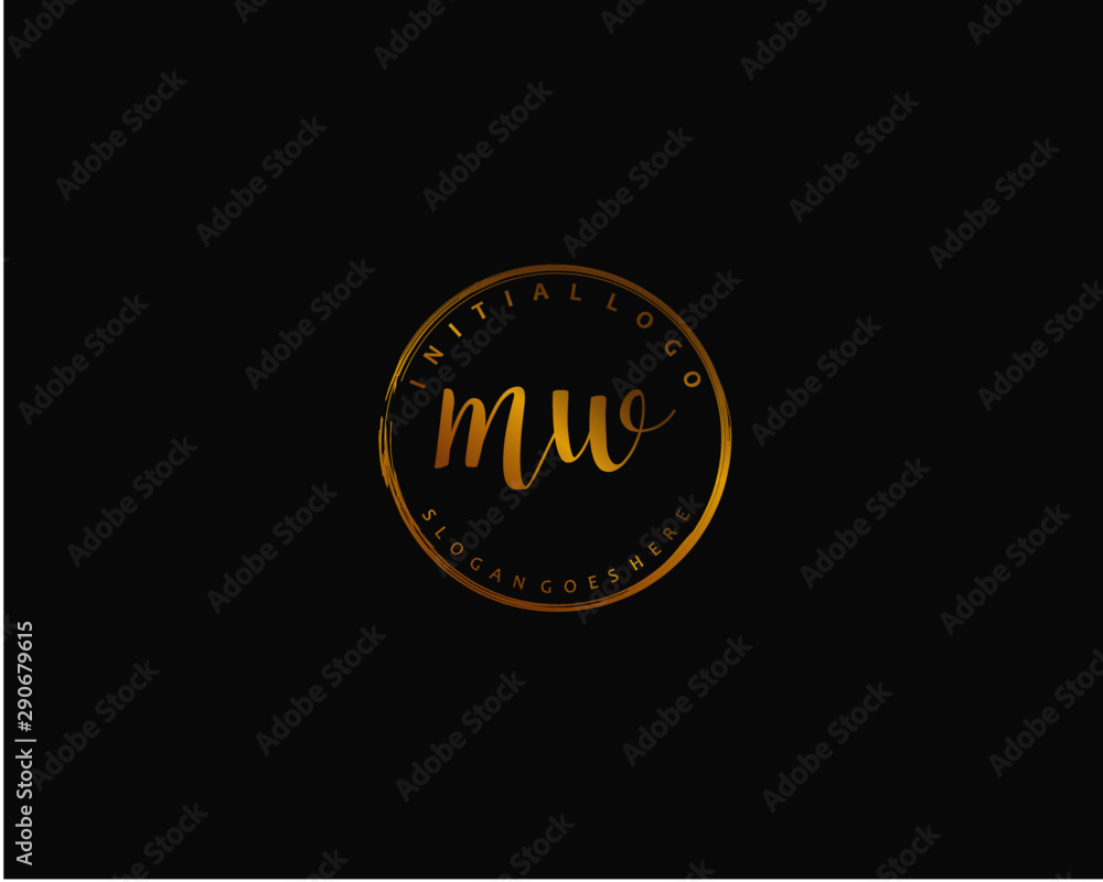 MW Initial letter logo template vector MW Initial letter logo template vector