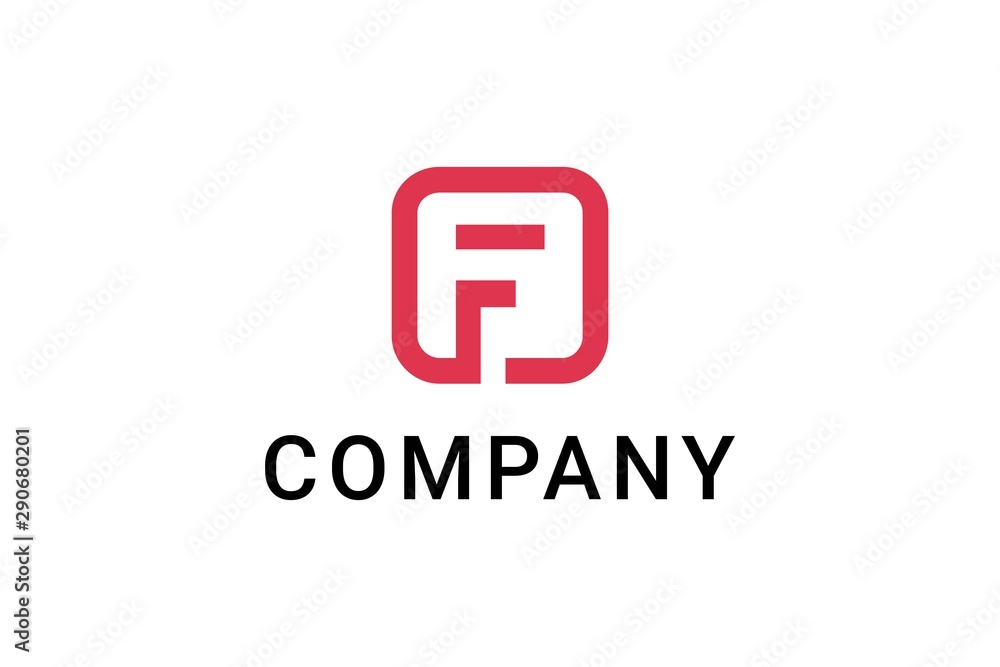 Initial letter F in frame logo design inspiration