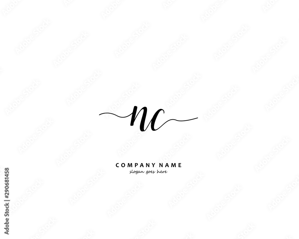 NC Initial letter logo template vector NC Initial letter logo template vector