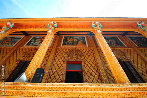 Canvas Print Wat Khmer Munireangsey in Can tho Vietnam, a place of worship and tourist attrac