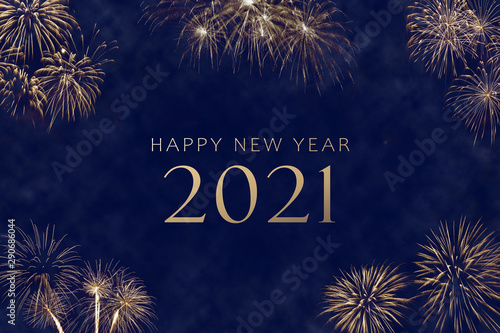 happy new year 2021 greeting card