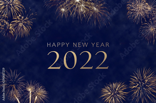 happy new year 2022 greeting card