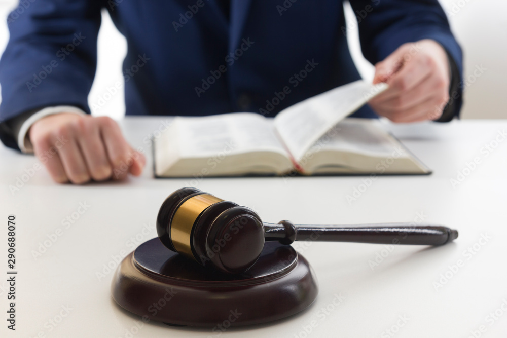 Law, advice and Legal services concept. Lawyer and attorney having team meeting at law firm.