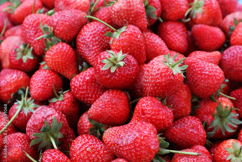 Fresh Strawberries at the Local Fruit Market Fresh Strawberries at the Local Fruit Market
