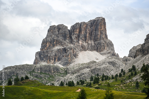 Landscape of Dolomites mountains in South Tyrol, Italy.