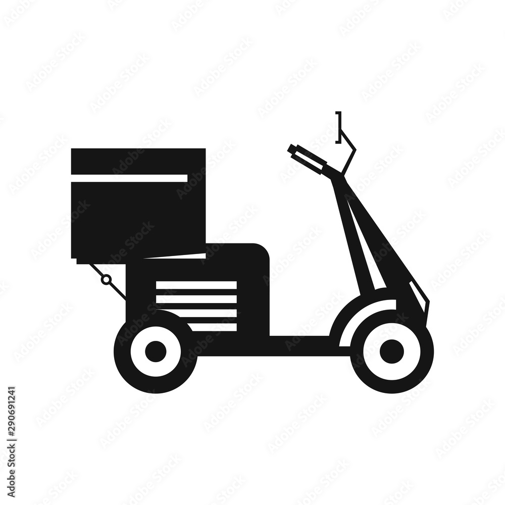 Motorcycle delivery icon. Vector Illustration. Motorcycle delivery icon. Vector Illustration.