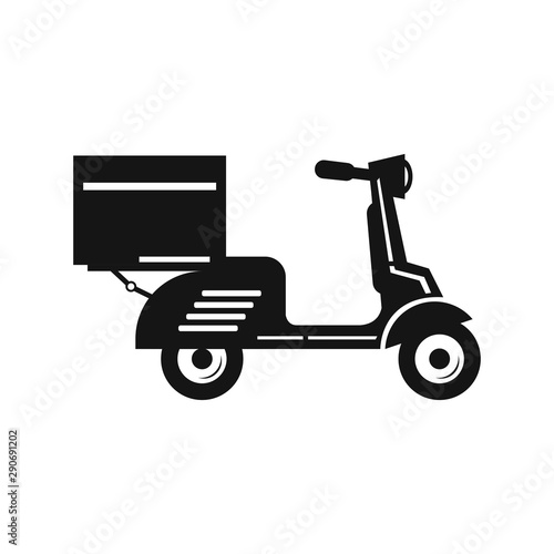 Motorcycle delivery icon. Vector Illustration.