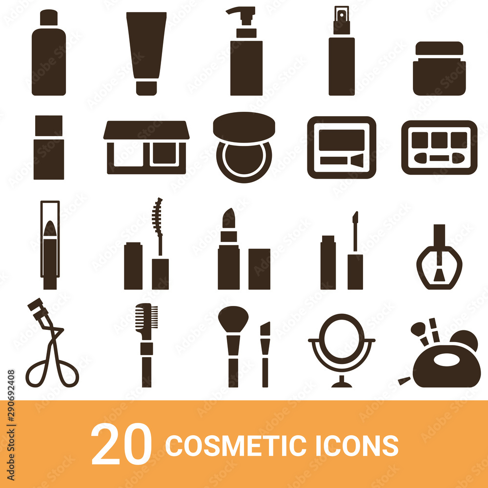 商品アイコン コスメ シルエット セット Stock ベクター Adobe Stock