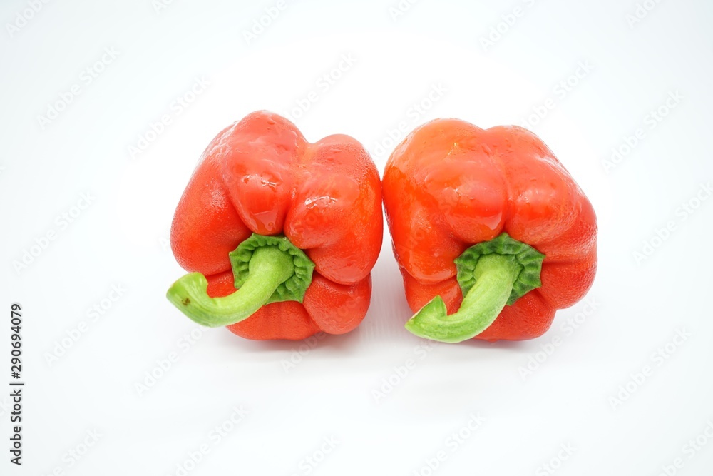 red peppers isolated on white background red peppers isolated on white background