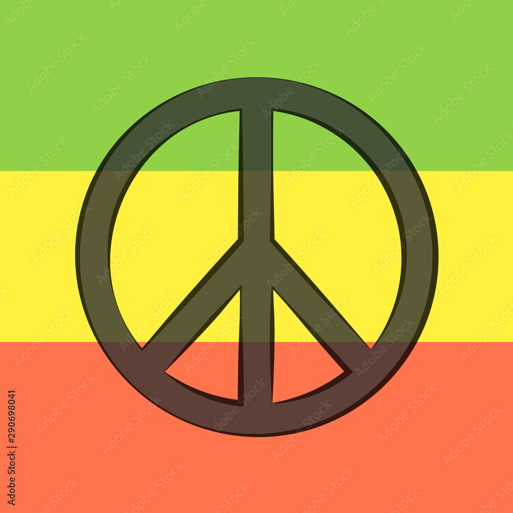 Hippie peace symbol. Vector illustration. Hippie peace symbol. Vector illustration.