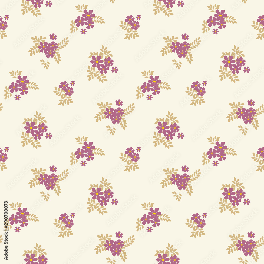 Fashionable pattern in small flowers. Floral seamless background for textiles, fabrics, covers, wallpapers, print, gift wrapping and scrapbooking. Raster copy.