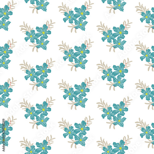 Fashionable pattern in small flowers. Floral seamless background for textiles, fabrics, covers, wallpapers, print, gift wrapping and scrapbooking. Raster copy. © Hanna Frolova