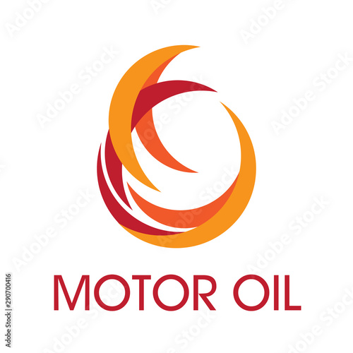 Vector logo, illustration of engine oil and fuel