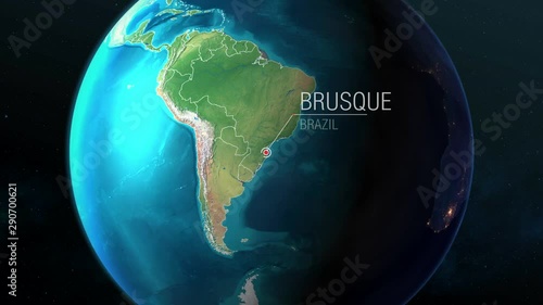Brazil - Brusque - Zooming from space to earth