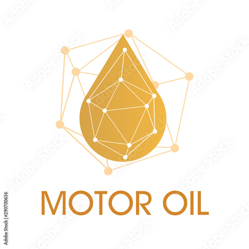 Vector logo, illustration of engine oil and fuel