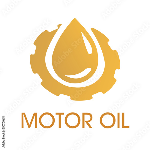 Vector logo, illustration of engine oil and fuel