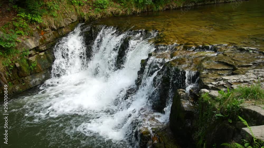 Waterfall on a small mountain river Waterfall on a small mountain river