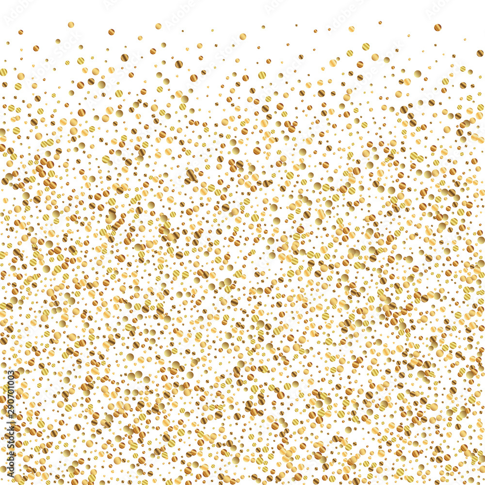 Gold confetti luxury sparkling confetti. Scattered