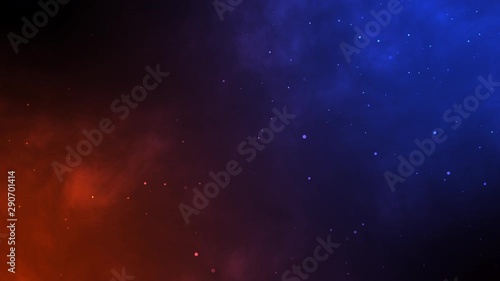 Red fire versus blue ice dynamic abstract background with star vertex swirl movement texture