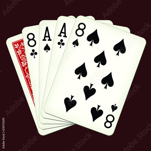 Deadman Hand - playing cards vector illustration photo