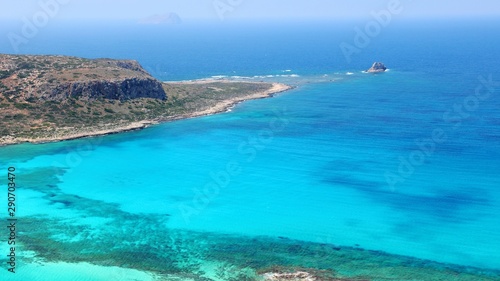 Crete Island landscape in Balos Lagoon