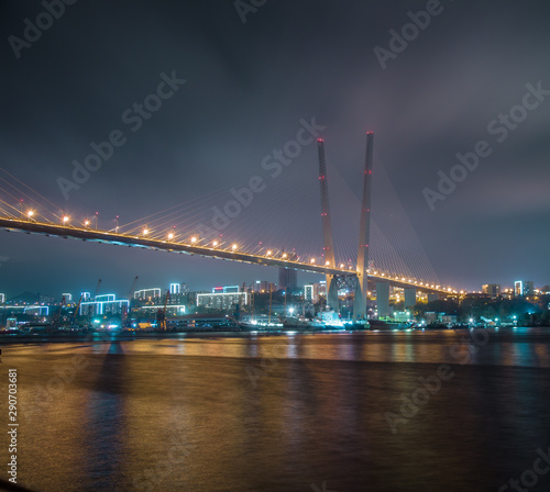 Bridge over the Golden Horn Bay, Vladivostok, Russia