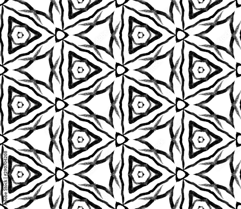Black and white summer seamless pattern. Hand draw Black and white summer seamless pattern. Hand draw