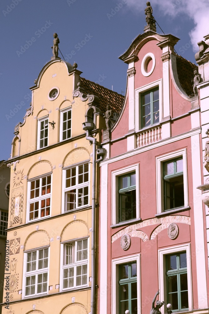 Gdansk, Poland. Vintage filtered colors tone.