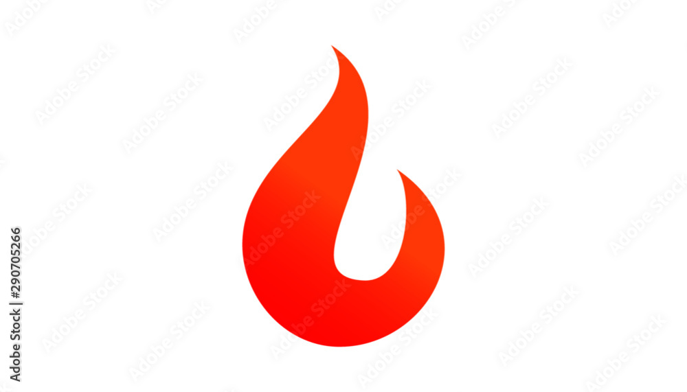 Modern fire logo. Simple icon design. Vector illustration Modern fire logo. Simple icon design. Vector illustration