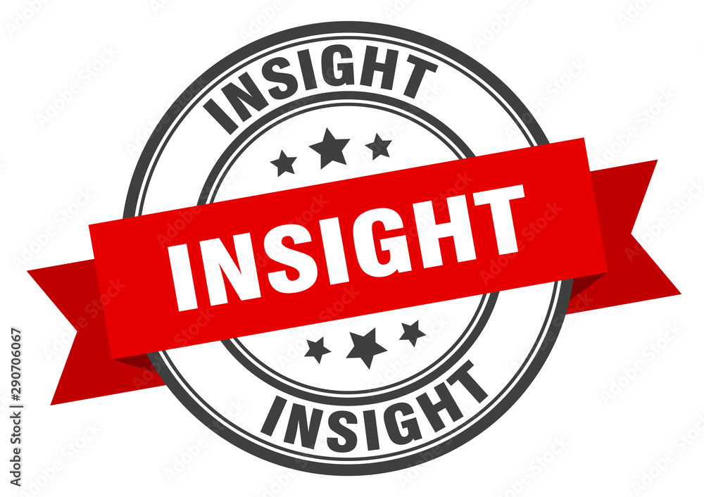 Fototapeta premium insight label. insight red band sign. insight