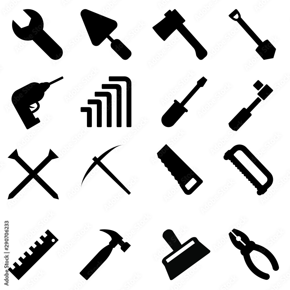 Equipment maintenance Icon vector set. construction and repair illustration pack. tool symbol or logo. Equipment maintenance Icon vector set. construction and repair illustration pack. tool symbol or logo.