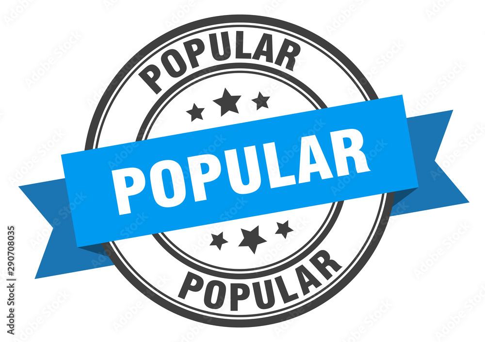 Obraz premium popular label. popular blue band sign. popular