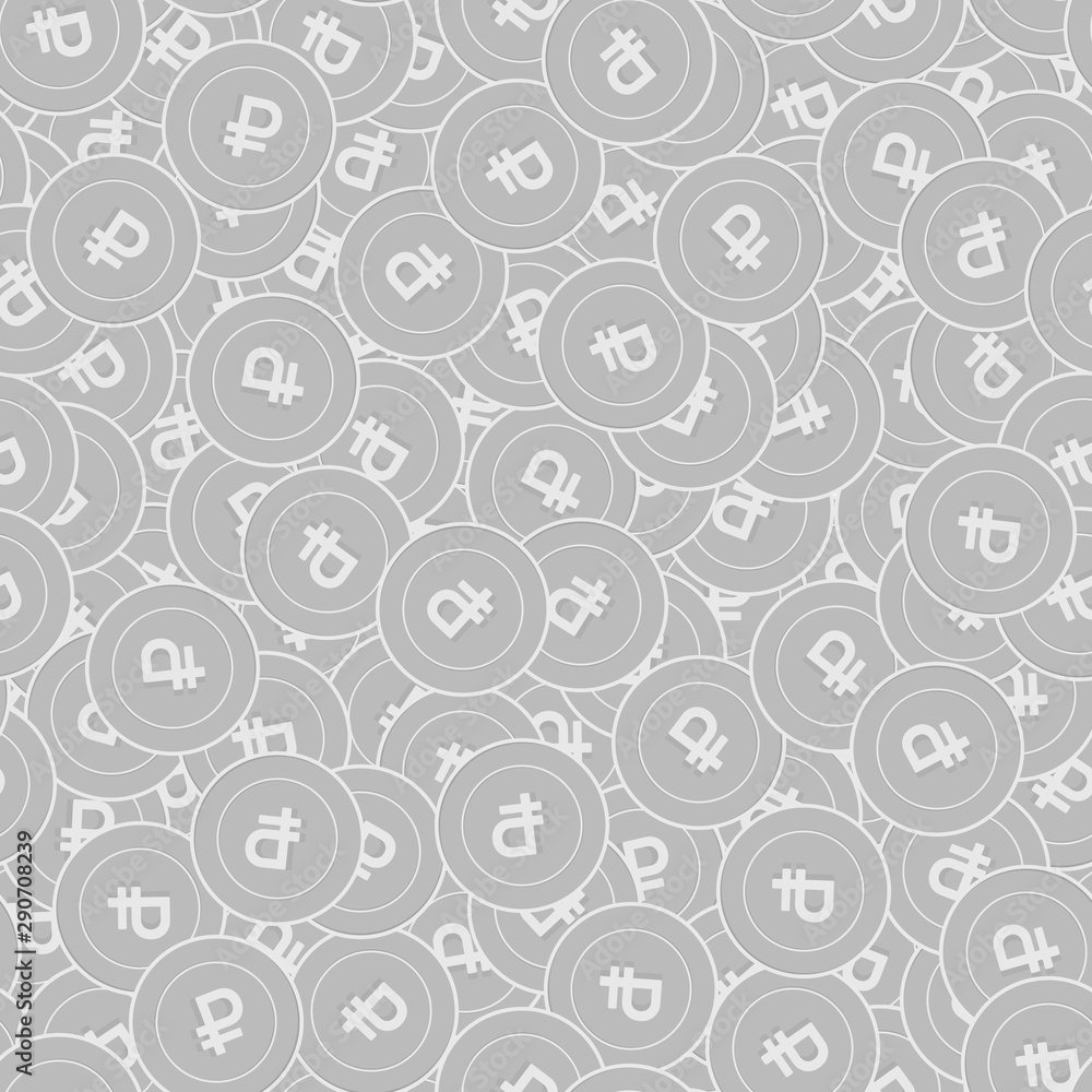 Russian ruble silver coins seamless pattern. Unusu Russian ruble silver coins seamless pattern. Unusu