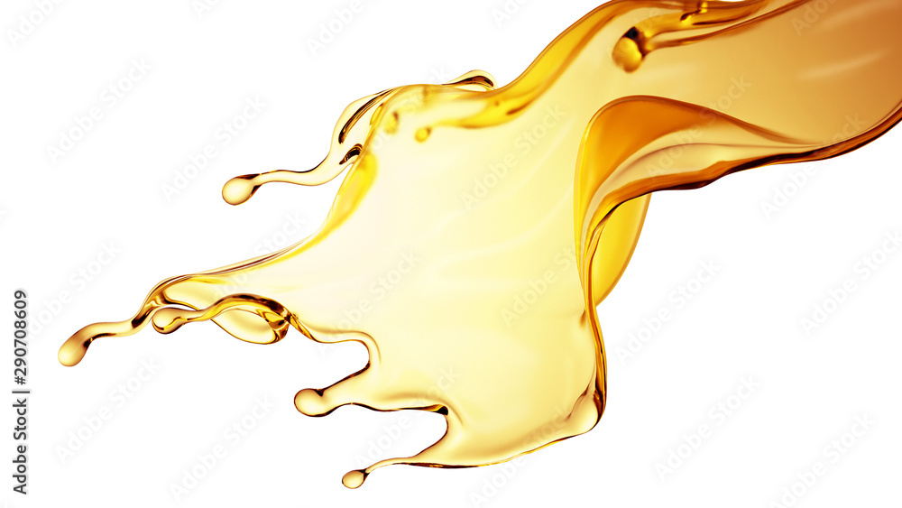 Fototapeta premium Splash fluid. 3d illustration, 3d rendering.