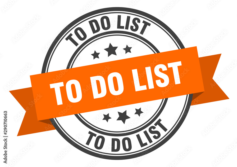 Fototapeta premium to do list label. to do list orange band sign. to do list