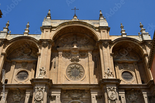 Granada; Spain - august 27 2019 : the incarnation cathedral