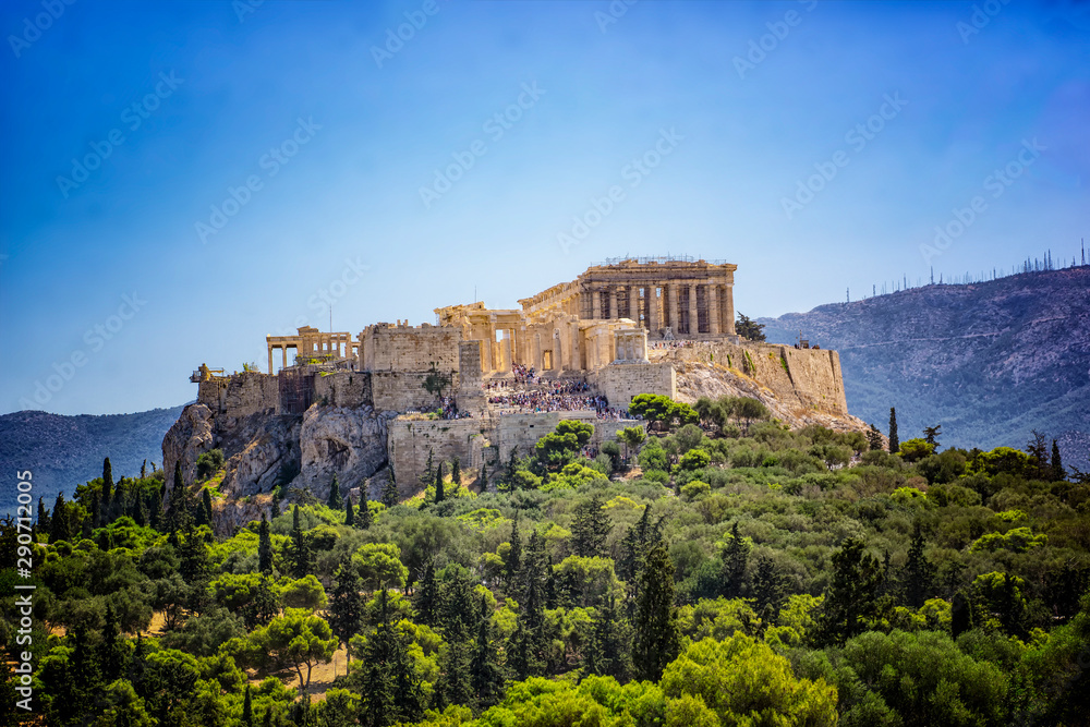 View of the Acropolis of Athens, Greece