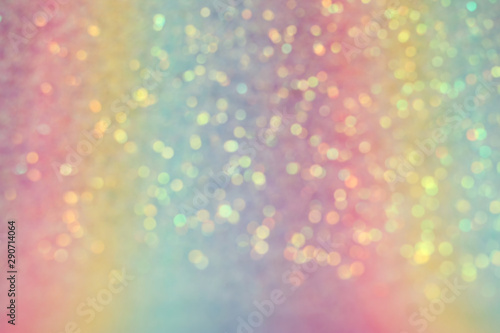 background of abstract glitter lights. multicilor blue, pink, gold, purple and mint. de focused. banner