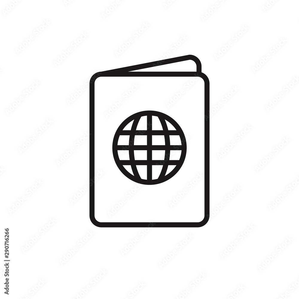 Passport Icon Vector Logo Template Passport Icon Vector Logo Template
