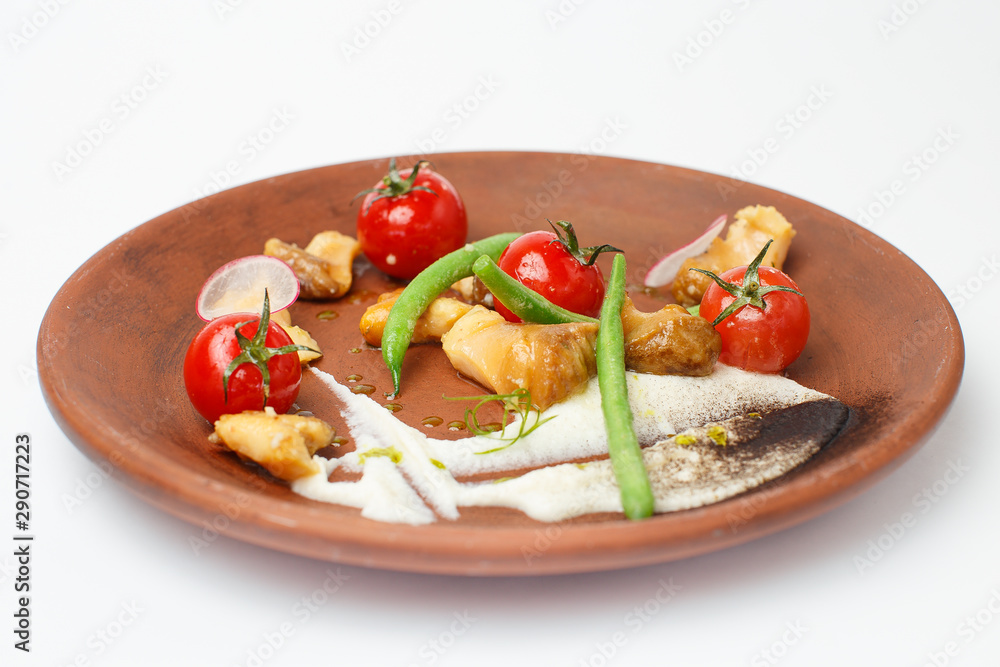 clam meat with vegetables and sauce clam meat with vegetables and sauce