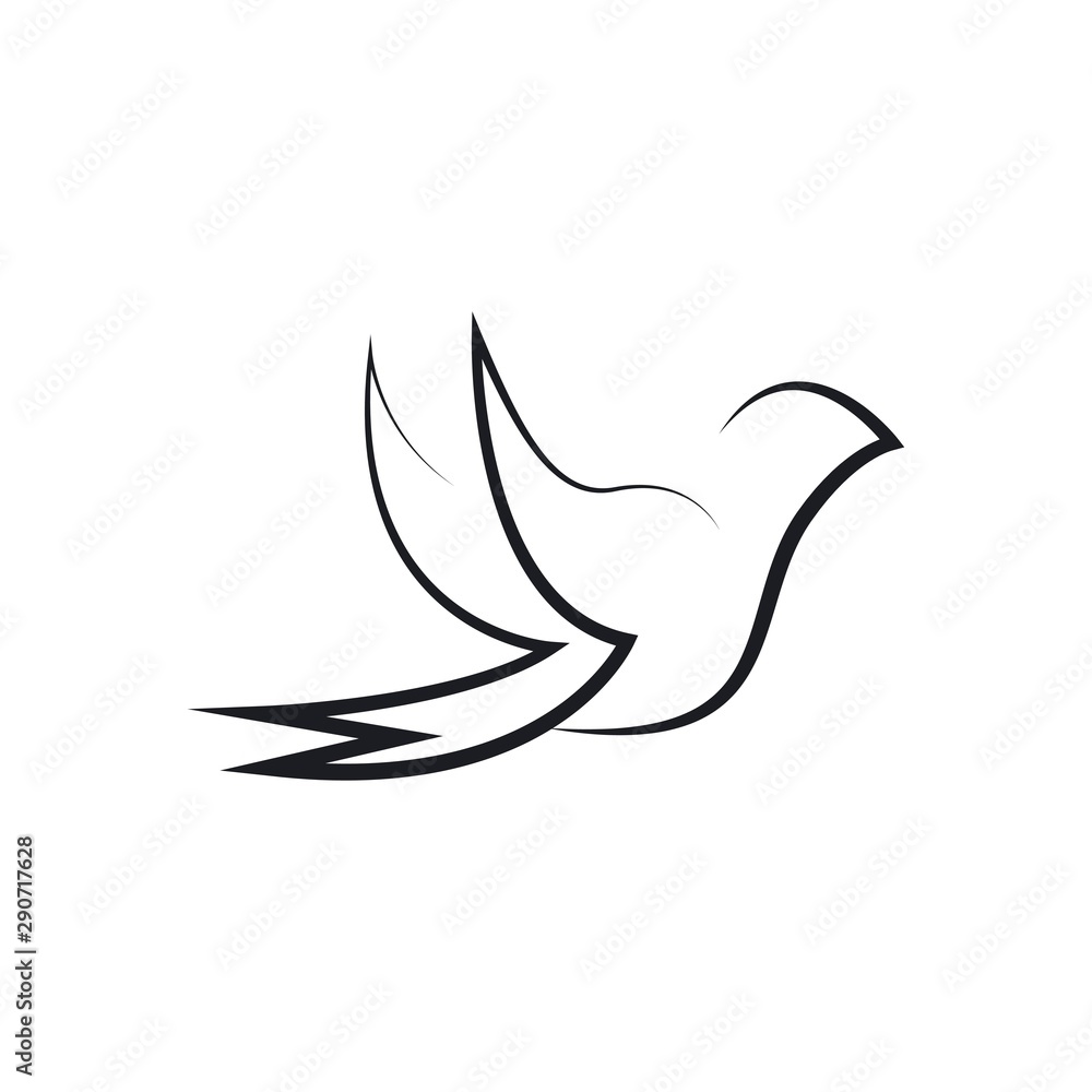 Bird wing Dove Logo Bird wing Dove Logo
